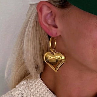 BUBBLE HEART EARRINGS - The South Apparel