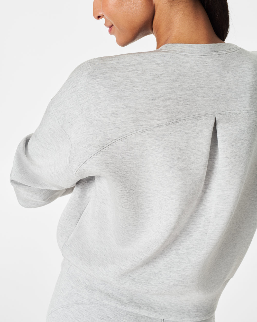 Spanx AirEssentials Crew in Light Grey Heather