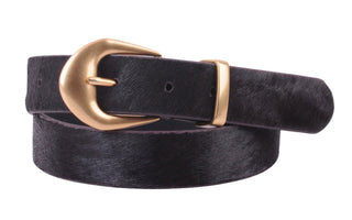 Calf Hair Belt, Chocolate - The South Apparel