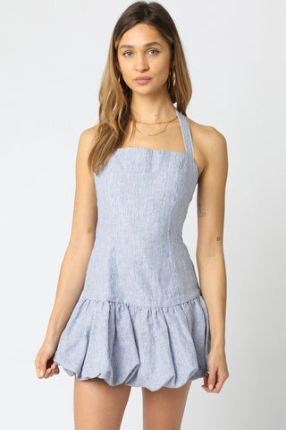 Camilla Striped Halter Dress - The South Apparel