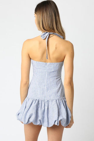 Camilla Striped Halter Dress - The South Apparel