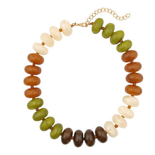 Carissa Beaded Necklace, Chartreuse Mix - The South Apparel