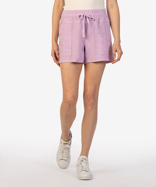 Christina Linen Shorts in Lavender - The South Apparel