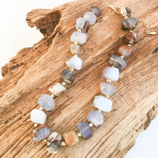 Chunk Brass Statement Necklace - The South Apparel