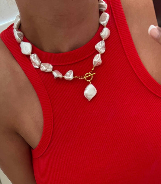 CHUNKY PEARL NECKLACE - The South Apparel