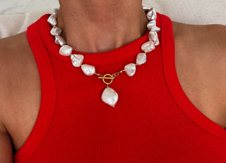 CHUNKY PEARL NECKLACE - The South Apparel
