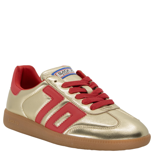 Back 70 NM Sneakers in Gold & Red