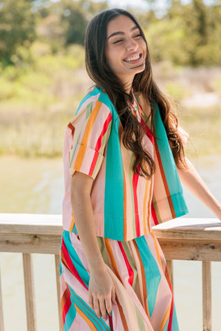 Club Shirt in Amberline Stripes - The South Apparel