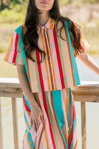 Club Shirt in Amberline Stripes - The South Apparel