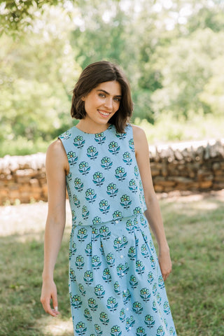 Crop Top in Orchid Sprigs - The South Apparel