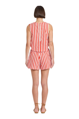 Crop Top in Red Stripes - The South Apparel