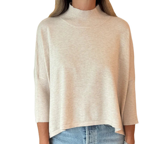 Aja Ortho Solid Sweater in Ecru