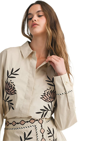 Dahlia Embroidered Top - The South Apparel