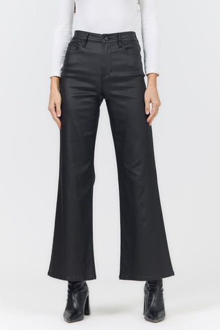 Dear John Fiona Wide Leg Jeans, Coated Black - The South Apparel