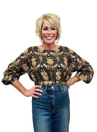 Devon Print Helene Top - The South Apparel