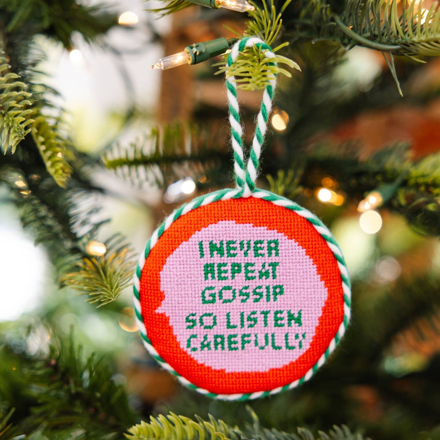 Needlepoint Icon Christmas Ornament
