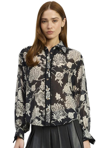 Elisabet Shirt in Black Ivory - The South Apparel