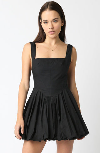Eliza Balloon Dress in Black - The South Apparel