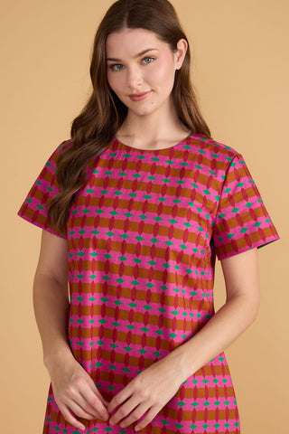 Ellie Dress, Oxford Geo - The South Apparel