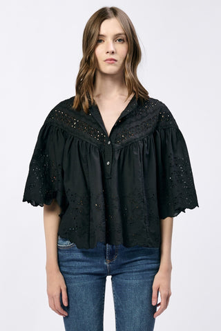 Elodia Top in Black - The South Apparel