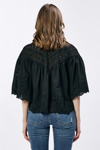 Elodia Top in Black - The South Apparel