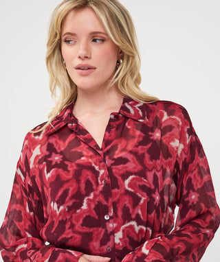 Esqualo Blouse, Autumn Bloom Print - The South Apparel