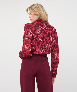 Esqualo Blouse, Autumn Bloom Print - The South Apparel