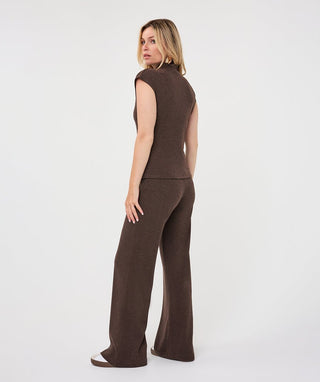 Esqualo Knit Trousers, Cacao - The South Apparel