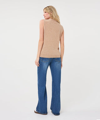 Esqualo Merino Wool Knit Singlet, Sand - The South Apparel