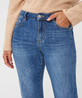 Esqualo Straight Denim Jeans, Blue - The South Apparel