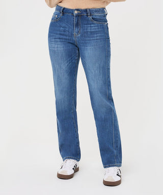 Esqualo Straight Denim Jeans, Blue - The South Apparel