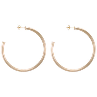 Everybody's Favorite Large Hoops - Brushed Gold - The South Apparel
