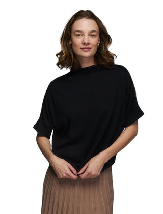 Fawn Mock Top in Black - The South Apparel