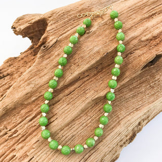 Gemstone 10mm Studded Necklace - The South Apparel
