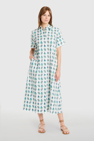 Gibbons Dress in Beach Sprigs - The South Apparel