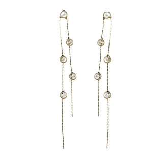Gold and Crystal Minimalist Duster Drops - The South Apparel
