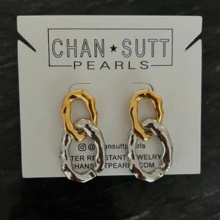 Gold and Silver Chain Earrings - The South Apparel