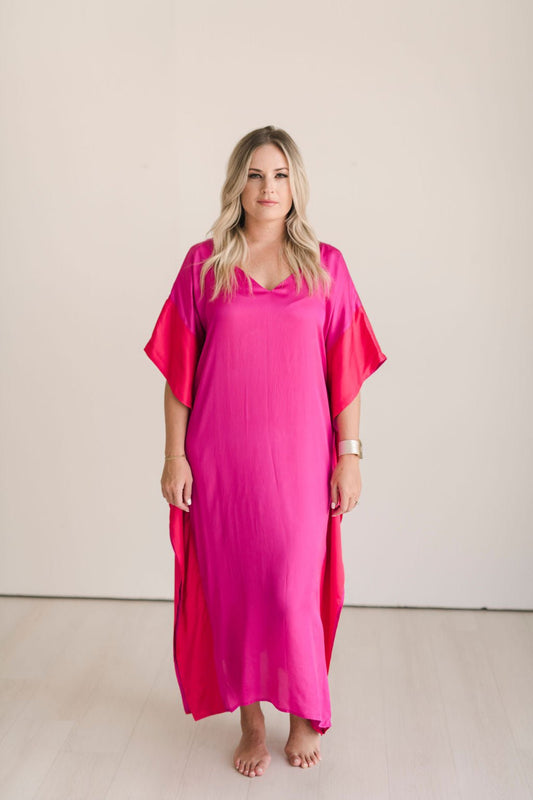 Heidi Houston The Caftan in Raspberry - The South Apparel