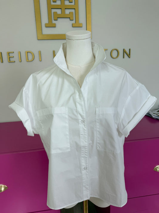 Heidi Houston The Piper Short Sleeve in White - The South Apparel