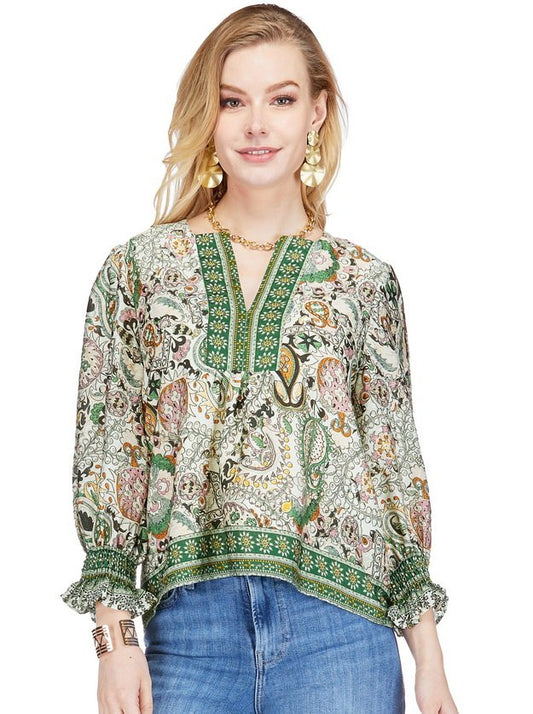 Pinwheel Placket Top