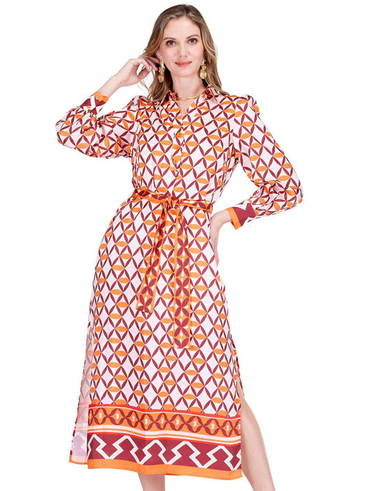 Split Collar Maxi Dress