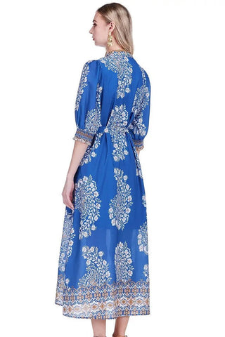 Indigo Oasis Maxi Dress - The South Apparel