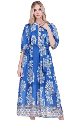 Indigo Oasis Maxi Dress - The South Apparel