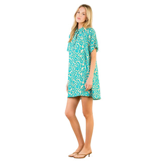 Island Breeze Damask Shirt Dress - The South Apparel