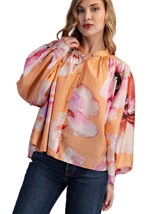 Jan Top in Coral - The South Apparel