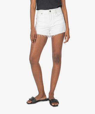 Jane High Rise Shorts in Optic White - The South Apparel