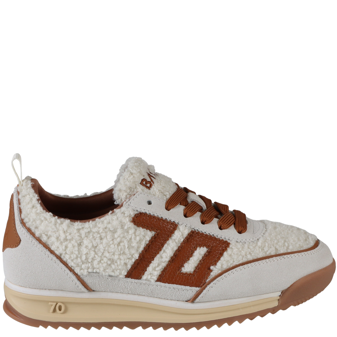 Back 70 Jogger FT Sneakers in Milk Ice Cuoio