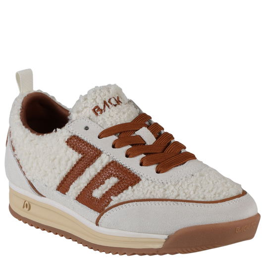 Back 70 Jogger FT Sneakers in Milk Ice Cuoio