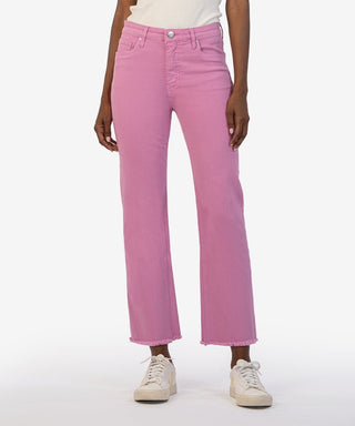 Kelsey High Rise Fab Ab Ankle Flare in Lavender - The South Apparel