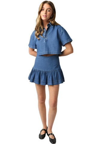 Kinis Denim Skirt - The South Apparel